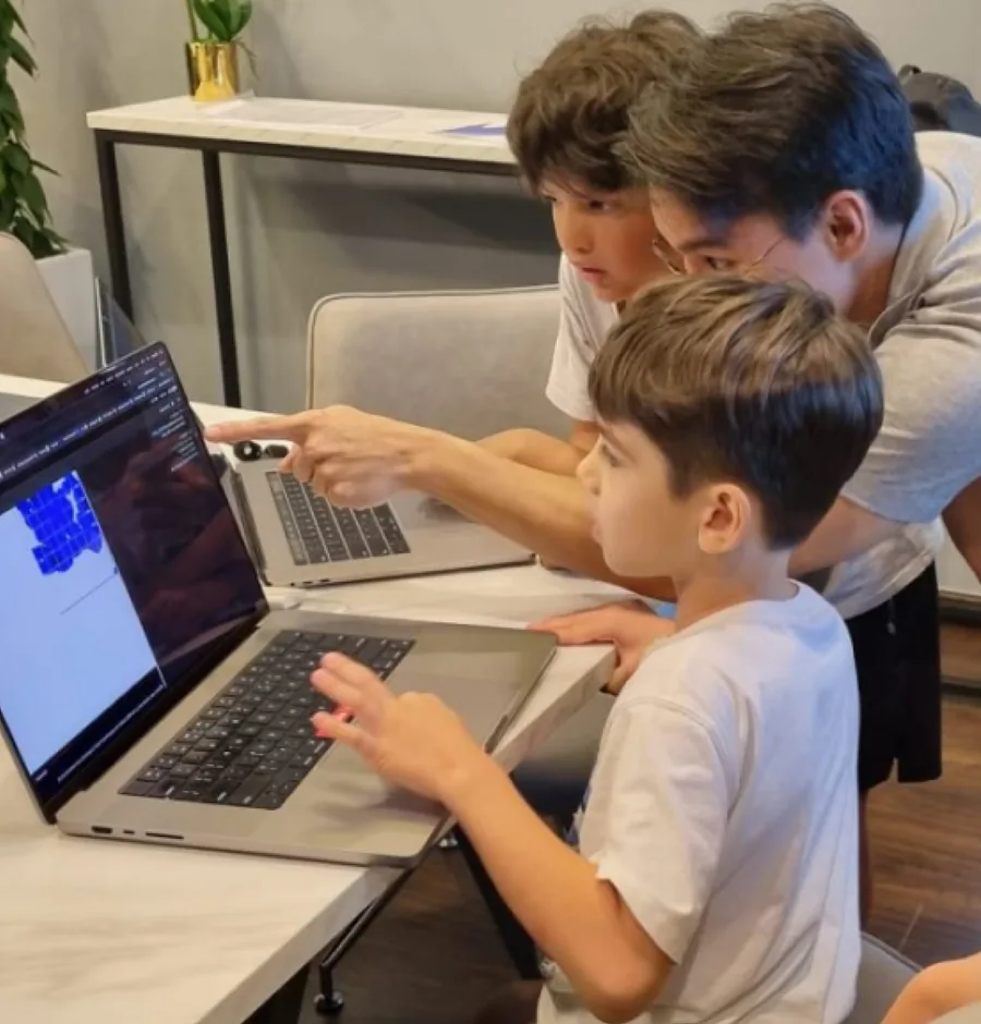 Students in a Strive coding class