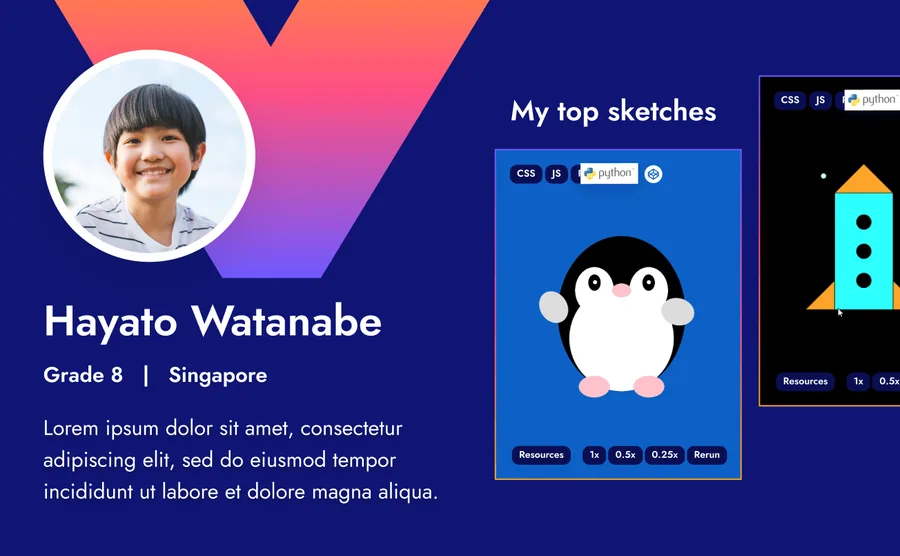 A student's Strive coding portfolio